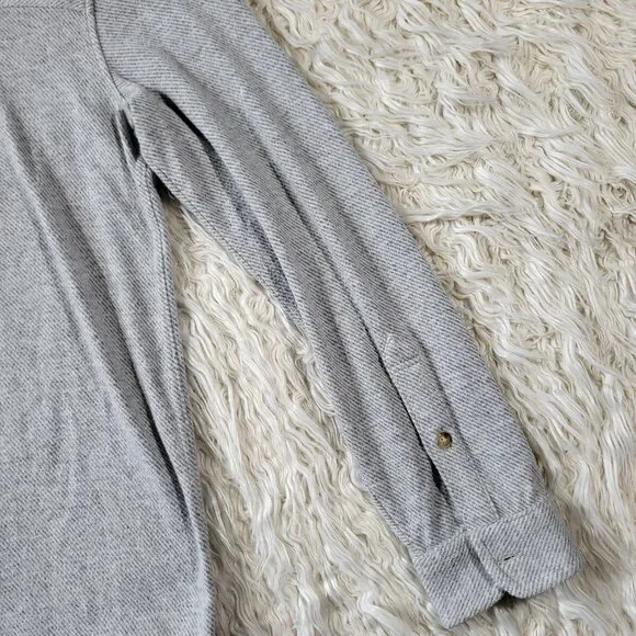 Faherty Legend Sweater Shirt - Fossil Grey Twill - Size M